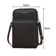 thumbnail image 2 of Small Crossbody Bags For Women Leather Cellphone Purses Zippered Black, 2 of 5