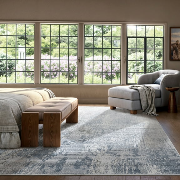 nuLOOM Alice Abstract Waterfall Area Rug, 5' x 8', Alice Blue