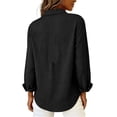 thumbnail image 5 of Enjoytime Plaid Blouses for Women Long Sleeve Collared Button Down Shirts Business Casual Work Tops Fall Fashion Clothes, 5 of 6