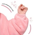 thumbnail image 3 of PMONPA Wearable Blanket Hoodie for Kids, Soft Double Layer Sherpa Fleece Sweatshirt,Teen Gifts for Kids, Youth, Boys, Girls, One Size, Pink, 3 of 8