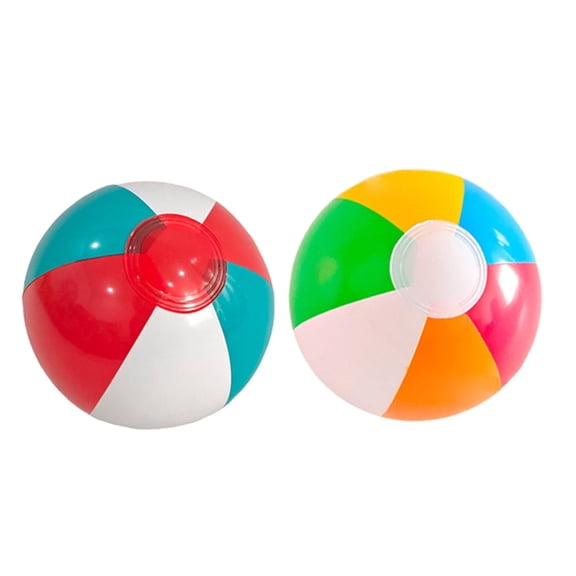 Colorful Inflatable Beach Balls Set of 2, 16-Inch, Perfect for Pool Parties, Beach Fun, and Outdoor Activities