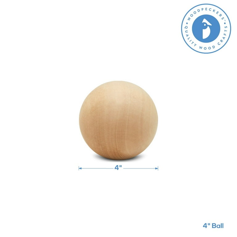 1.5 inch Wooden Balls for Crafts, Unfinished Round Wood Spheres for DIY Projects (20 Pack)