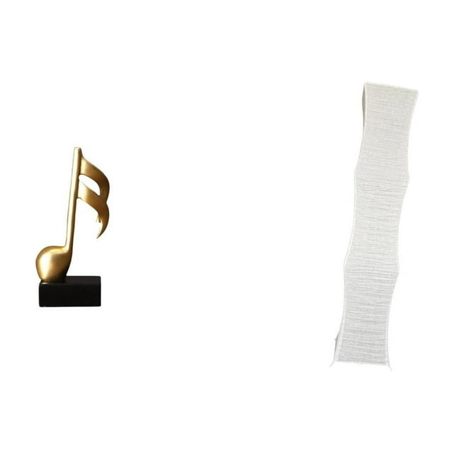 Lámpara de mesa con pantalla de resina con forma de nota musical, adorno creativo, decoración acogedora para la sala de estar, lámpara de pie, centro