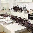 thumbnail image 5 of Guvpev 2Pcs Fall Garland for Mantel, 6FT Plum Cimicifuga Seeded Garland, Autumn Leaves Garlands, Artificial Cimicifuga Ramose Plant Leaf Garlands, Thanksgiving & Halloween Indoor Outdoor Fall Decor, 5 of 8