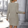 thumbnail image 5 of Meichang Ribbed Knit Sweater Dress for Women V Neck Long Sleeve Work Dresses Dressy Casual Winter Fall Mini Short Dress, 5 of 10