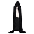 thumbnail image 5 of DuoJiaJ Adults Hooded Velvet Cape, Witch Cloak Party Dress Up Black, 5 of 5