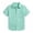 Mint Green, variant on Krdevn Boys Textured Short Sleeve Button Down Shirt Casual Camp Collar Top with Pocket,10-11 Years