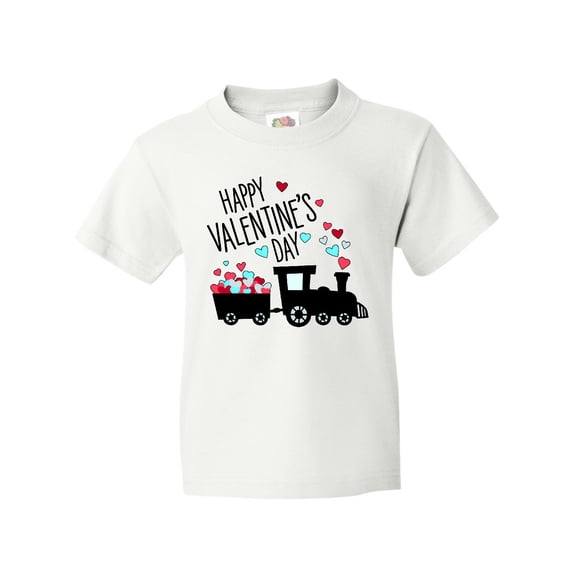 Inktastic Happy Valentine's Day Train Youth T-Shirt