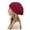 Wine, variant on AWZXDE Hats For Women Solid Color Outdoor Hood Style Knitted Hat Braided Design Warm Slouchy Beanie For Winter Coffee