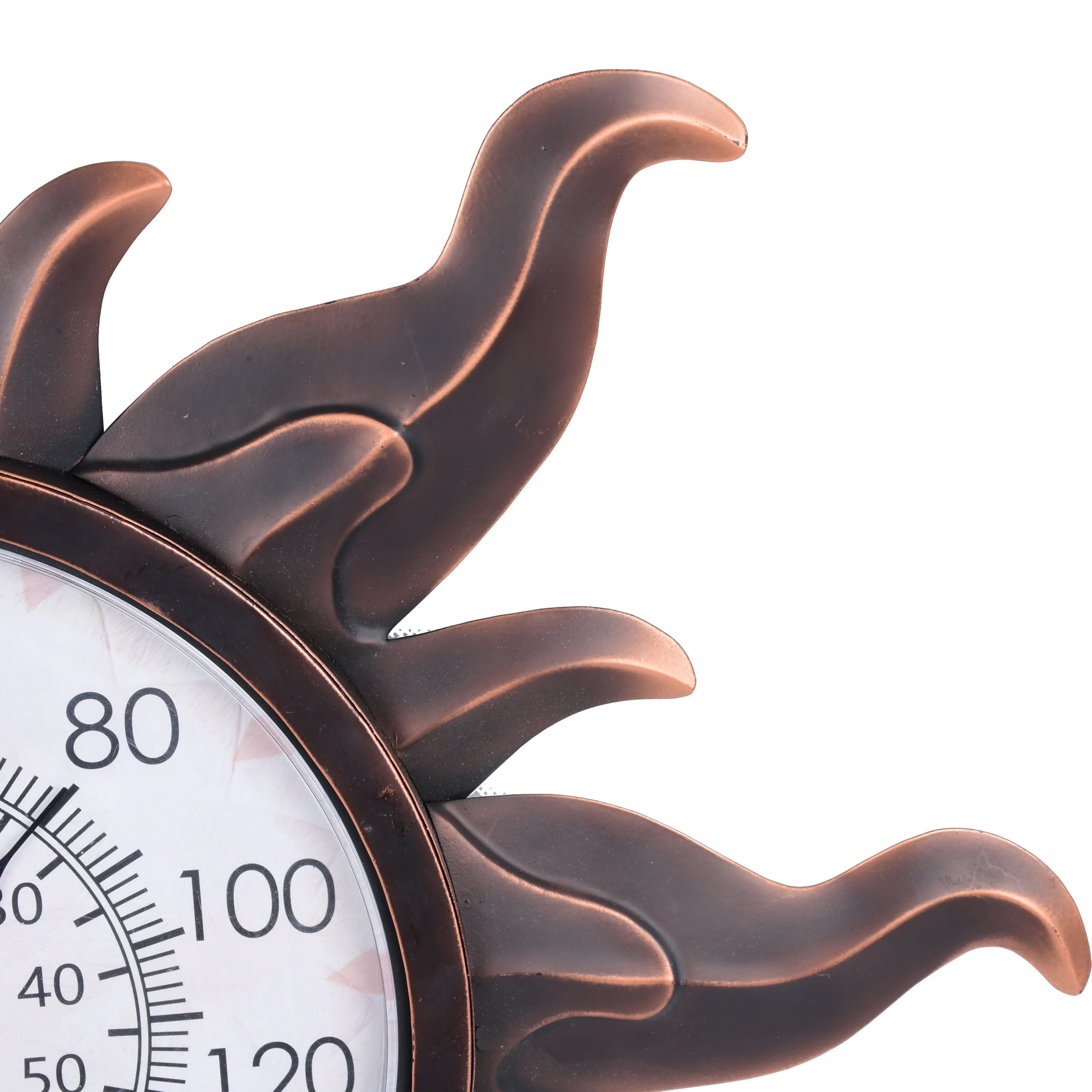 Indoor/Outdoor Metal Sun Clock with Temperature and Humidity