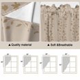 thumbnail image 5 of Pink Brown Floral Swag Valances for Windows, Kitchen Window Curtains Over Sink, Spring Flowers Window Treatment Curtains for Living Room/Bedroom Curtains 2 Panel Sets 36"x45", 5 of 8
