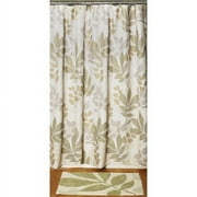 Shadow Leaves 2-Piece Bathroom Set - Shower Curtain and Rug