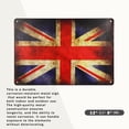 thumbnail image 2 of Great Britain Union Jack UK Flag Metal Wall Sign Rustic United Kingdom British Pub Man Cave Home Decor, 2 of 7
