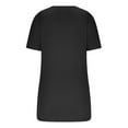 thumbnail image 2 of Zpanxa Womens Summer Tops Round Neck Button Up T-Shirt Loose Short Sleeve Top, 2 of 4