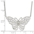 thumbnail image 3 of Diamond2Deal 925 Sterling Silver Butterfly Necklace for Women 18", 3 of 4