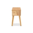 thumbnail image 4 of Baxton Studio Table Console en Bois Finition Chêne Brun à 2 Tiroirs avec Rotin, 4 of 5