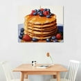 thumbnail image 2 of COMIO Pancake art print poster, food culinary wall decor, Gourmet Kitchen Art, Dining room wall art, Food Illustration, Appetizing Tasty Food Decor (Pancake), 2 of 4