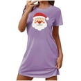 thumbnail image 2 of Elvqul Womens Pajamas Christmas Nightgowns Christmas Tree Plus Size Casual Button up Pajamas for Ladies, 2 of 3