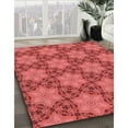 thumbnail image 3 of Ahgly Company Machine Washable Indoor Round Transitional Red Area Rugs, 8' Round, 3 of 7