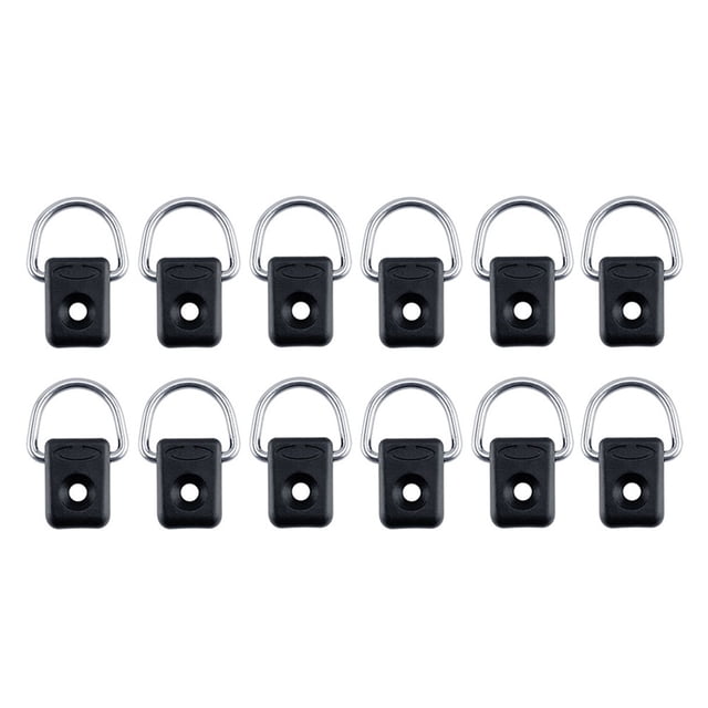 for Kayak Accessories - 12 D Ring Tie Down Loop Screws Boat Deck Fitting Rigging Square