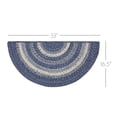 thumbnail image 2 of VHC Brands Great Falls Blue Rug with PVC Pad, Jute Blend, Half Circle, Blue White, 16.5x33 inches, 2 of 7