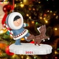 thumbnail image 3 of Pingüino y niña de Navidad Resina DIY Manualidades Adornos Decoración, 3 of 7