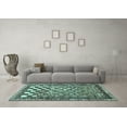 thumbnail image 3 of Ahgly Company Indoor Rectangle Checkered Light Blue Modern Area Rugs, 7' x 10', 3 of 4