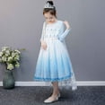 thumbnail image 4 of HAWEE Reine des Neiges Elsa Princesse Robe de Fête Costume à Manches Longues Cosplay Costumes pour Fête d'Halloween, 4 of 6