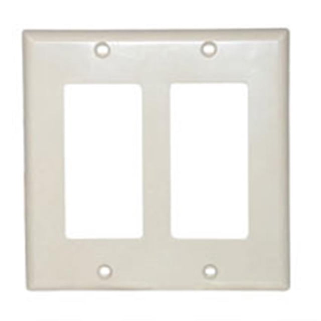 Decorative Dual Gang Wall Plate - Ivory