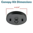 thumbnail image 4 of Aspen Creative 21517-12 Contemporary Fixture Canopy Kit, 4-3/4" Diameter with Loop, 7/16" Center Hole, Matte Black, 2 Sets/Pack, 4 of 5