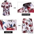 thumbnail image 4 of Chándal floral para hombre, camisa de manga corta de verano de 2 piezas y pantalones cortos, sudadera para correr xxl, 4 of 4