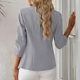 thumbnail image 5 of Blazers for Women Hemlock 3/4 Sleeve Suit Jackets Open Front Business Casual Lightweight Work Suit Outer Wear Womens Blazer, 5 of 7