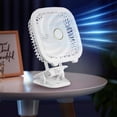 thumbnail image 2 of Ventilador de Mesa 4 en 1 con Clip de luz LED ajustable, Mini ventilador de escritorio recargable por USB, rotación de 180 grados, ventilador eléctrico para el hogar Fivean unisex, 2 of 2