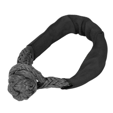 

Off Road Recovery Rope Safe Synthetic Soft Shackle With Protective Sleeve For SUV For ATV For Truck Black