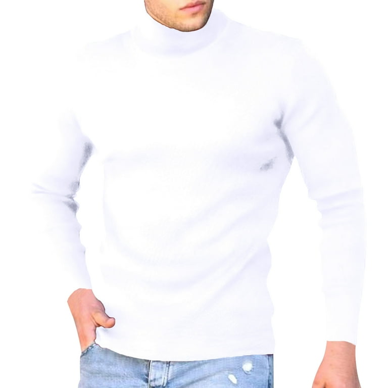 2DXuixsh Pack Of Turtle Neck Top for Men Mens Fashion Cotton T