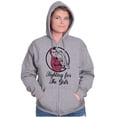 thumbnail image 3 of Breast Cancer Fighter Rosie Riveter Zip Hoodie Sweatshirt Women Brisco Brands S, 3 of 6