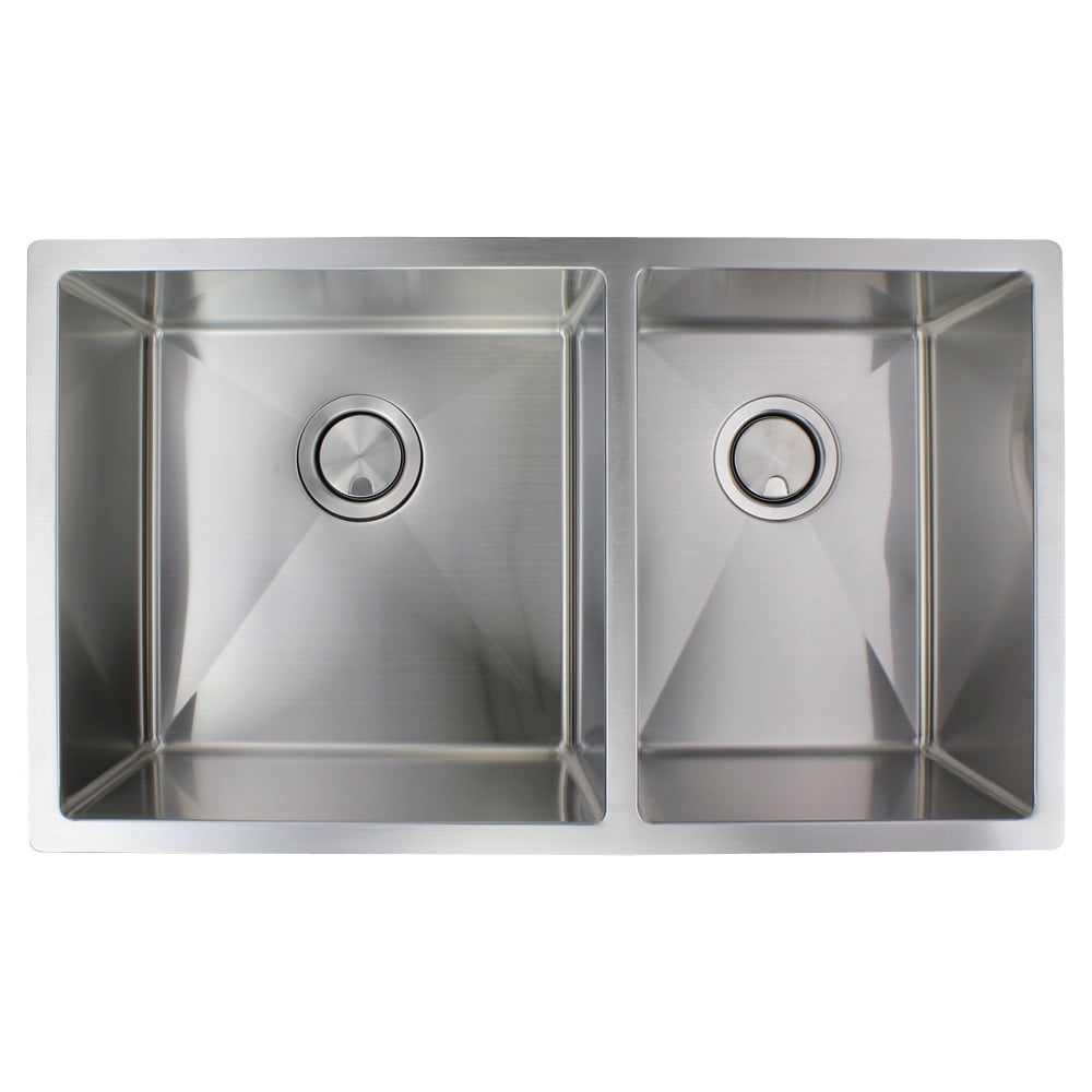 Transolid DUDOT321910-16 Diamond Titan 16 Gauge Stainless Steel 32-in Undermount Kitchen Sink with Taper in Stainless Steel