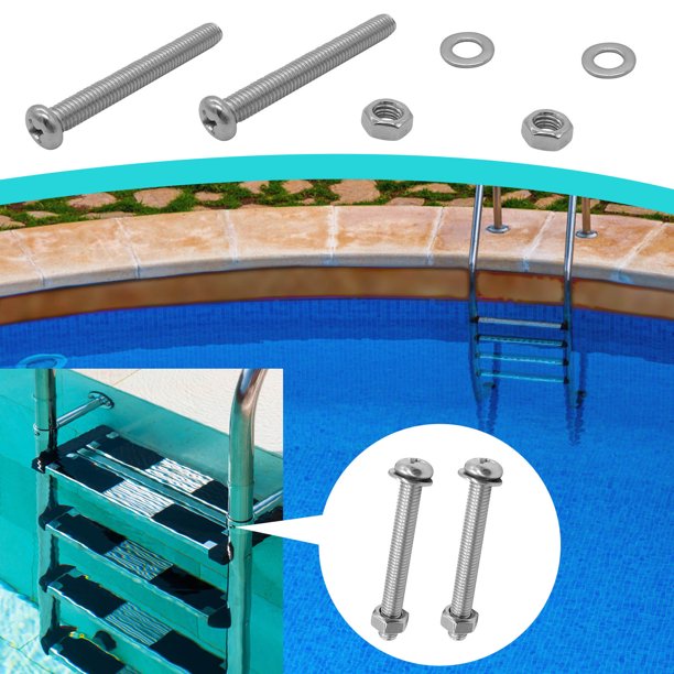 Loopsun Home Gadgets 2PC Bolt Kit For Swimming Pool Stairs Stainless