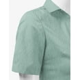 thumbnail image 5 of DOUBLJU Women's Slim Fit Plain Classic Short Sleeve Button Down Collar Shirt Blouse, 5 of 5
