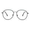 thumbnail image 1 of 90s Large Round Optical Quality Metal Rim Blue Light Flitering Computer Glasses Gunmetal Black, 1 of 4