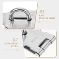 thumbnail image 3 of 2pcs Lock Hasp Latch Padlock Hasp Safety Padlock Stainless Steel Gate Locks for Wooden Fence, 3 of 7