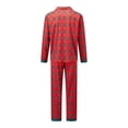 thumbnail image 4 of AIGUR Family Matching Christmas Pajama Set Christmas Family Matching Pajamas Plaid Long Sleeve Button Down Tops Pants, 4 of 11