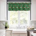 thumbnail image 3 of Christmas Green Kitchen Curtains and Valances Set, Rod Pocket Curtains Tier Farmhouse Window Curtains 36 Inch Length, Xmas Winter Pine Trees Snowflake Plants 3 Piece Kitchen Curtains Set, 3 of 6