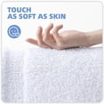 thumbnail image 4 of PABUBE Traditional Soft White Microfiber Shag Bath Mat, 24"x60", Non-Slip and Absorbent Bathroom Rug for Bathroom Floor, Quick Dry, Machine Washable, 4 of 11