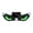 Green-2Pcs, variant on Solar Eye LED Car Window Light, 2PCS No Drill Eyes Warning Light with Solar & USB Charging for Cars Windshield Rear Window, SUVs, Trucks