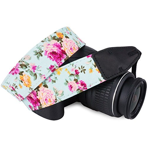 Pink Wolven Pattern Adjustable Camera Neck Shoulder Strap Belt Compatible for All DSLR/SLR/Men/Women etc