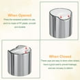 thumbnail image 4 of Uxcell 6pcs Aluminized Plastic Disc Top Caps, 24/410 Replacement Press Caps Durable Dispensing Lids for Squeeze Bottles, Refillable Bottles, Plastic, Empty, Shampoo Bottles, Silver White, 4 of 7