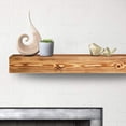 thumbnail image 1 of Luxe Surface 60 inch Floating Shelve Brown Burn Color Wood Fireplace Mantel, 1 of 6