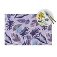 thumbnail image 4 of LNWH Purple Leaf Plants Texture Pattern Placemats, 1 PCS Heat Resistant Washable PVC Table Mats, 18"x12", 4 of 6