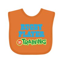 Inktastic Rugby Player in Training Boys or Girls Baby Bib